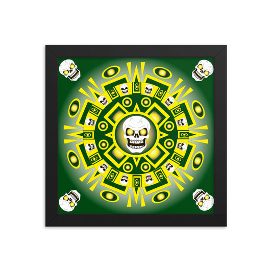 Skull Design Enhanced Matte Paper Framed Poster - SW-001