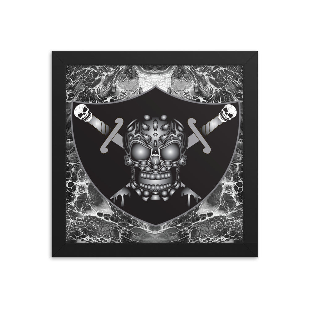 Skull Design Enhanced Matte Paper Framed Poster - SW-002