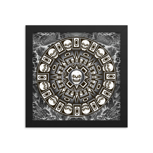 Skull Design Enhanced Matte Paper Framed Poster - SW-005