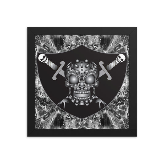 Skull Design Enhanced Matte Paper Framed Poster - SW-006
