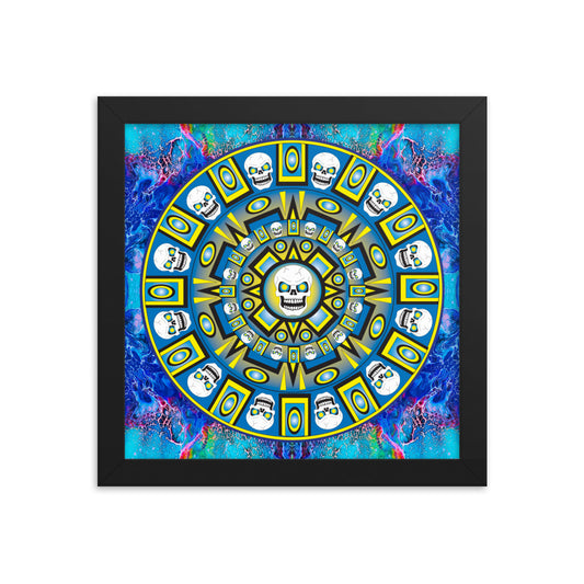 Skull Design Enhanced Matte Paper Framed Poster - SW-007