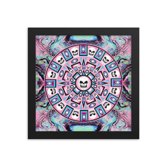 Skull Design Enhanced Matte Paper Framed Poster - SW-012