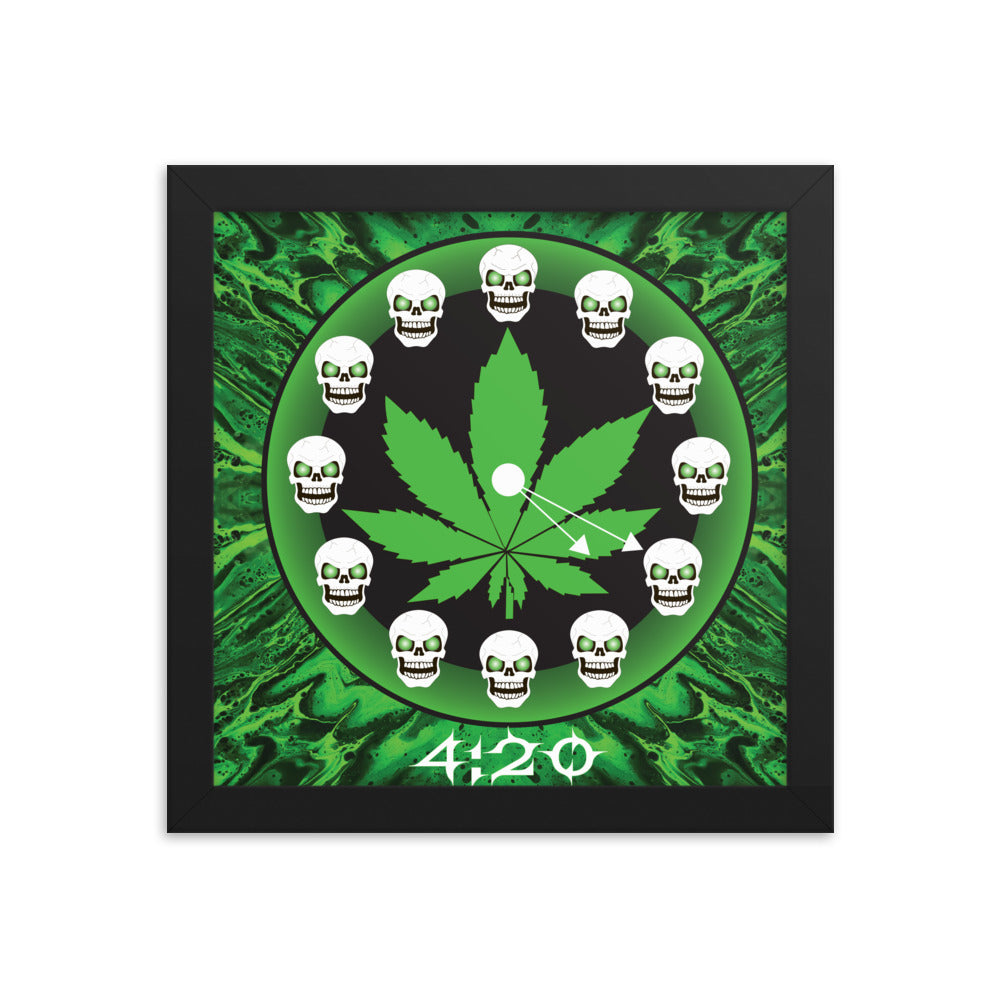 Skull Design Enhanced Matte Paper Framed Poster - SW-013