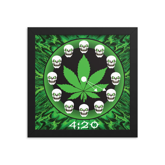 Skull Design Enhanced Matte Paper Framed Poster - SW-013