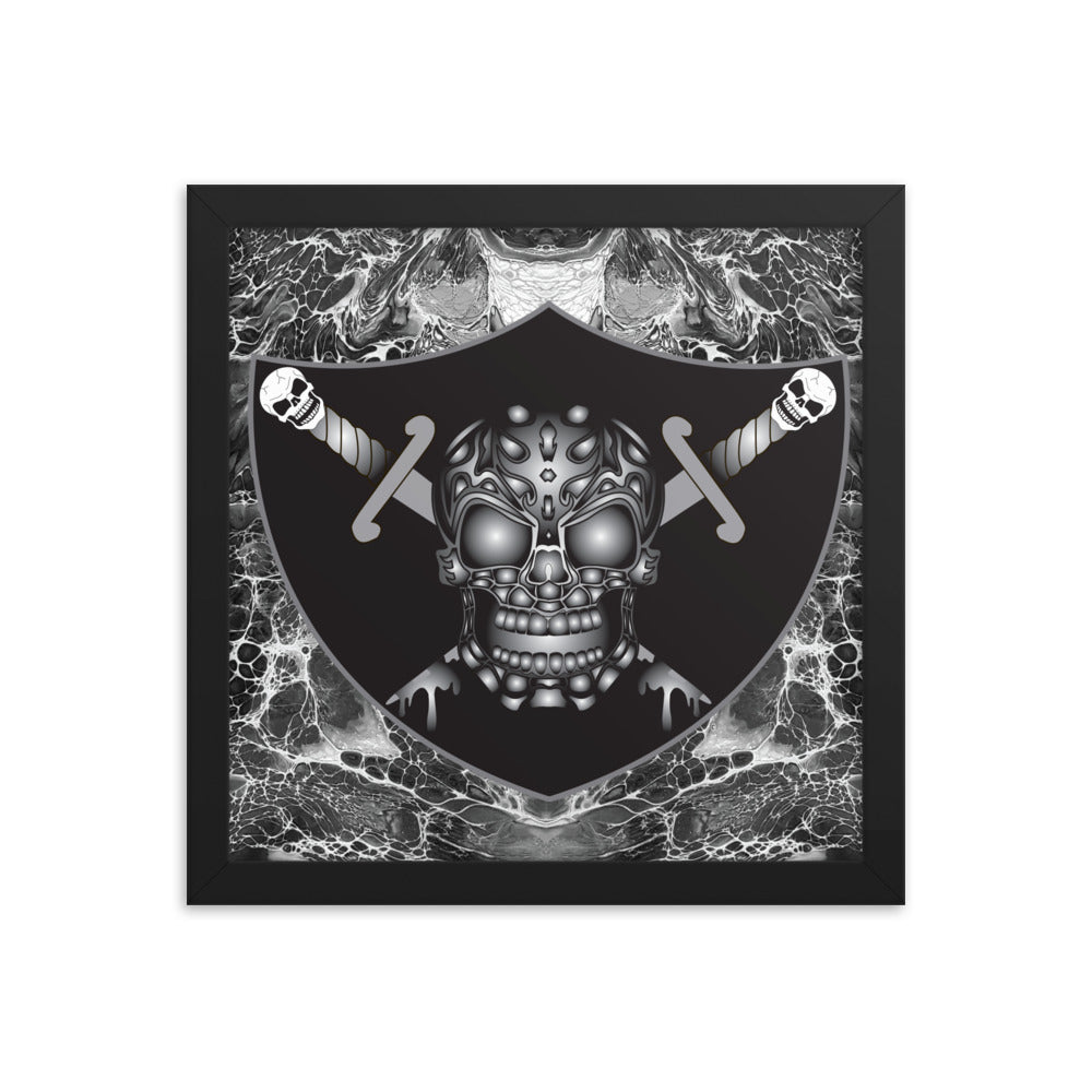 Skull Design Enhanced Matte Paper Framed Poster - SW-002