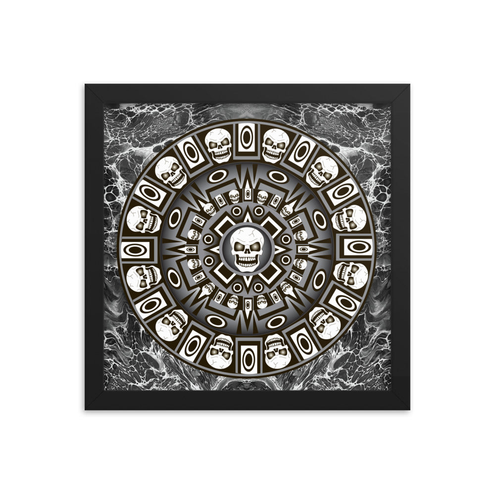 Skull Design Enhanced Matte Paper Framed Poster - SW-005