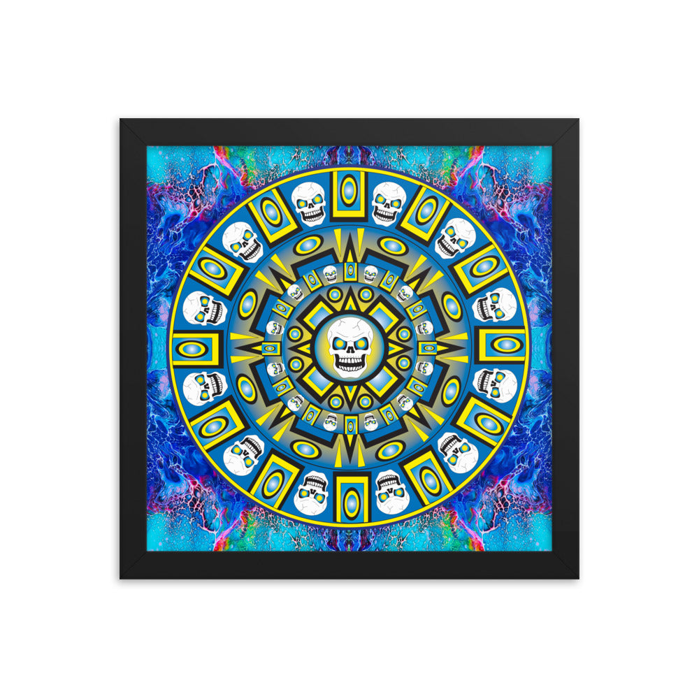 Skull Design Enhanced Matte Paper Framed Poster - SW-007