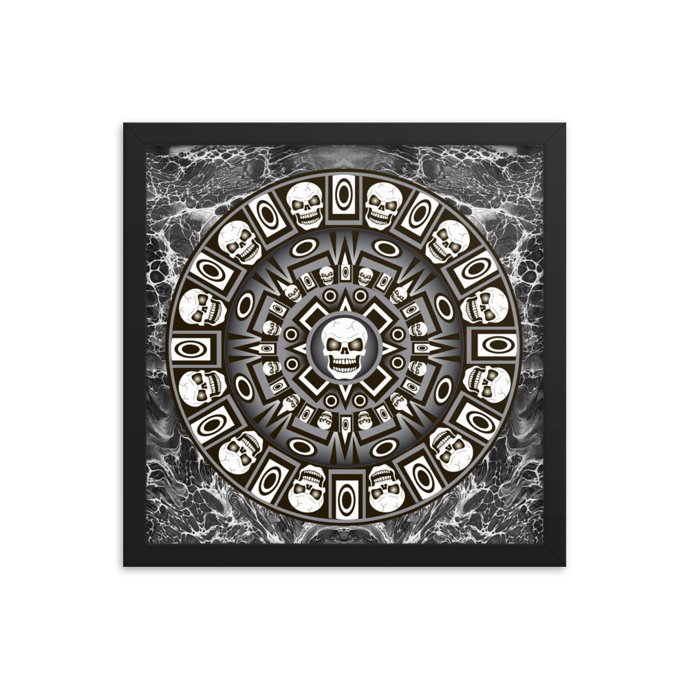 Skull Design Enhanced Matte Paper Framed Poster - SW-005