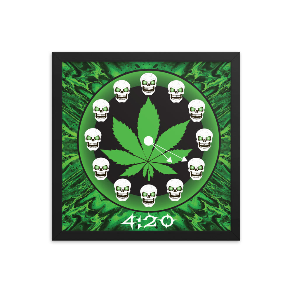 Skull Design Enhanced Matte Paper Framed Poster - SW-013