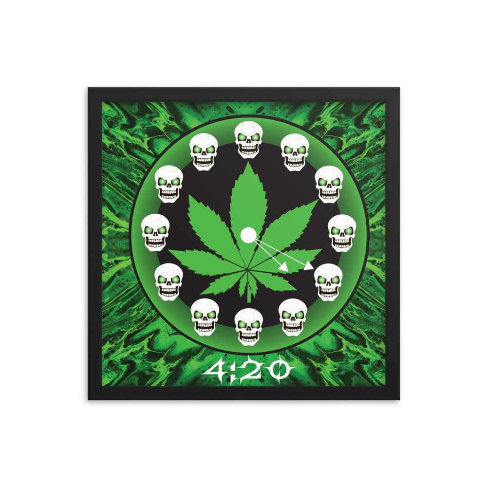 Skull Design Enhanced Matte Paper Framed Poster - SW-013