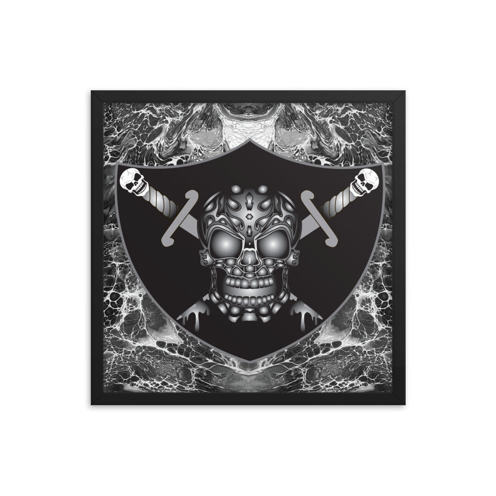 Skull Design Enhanced Matte Paper Framed Poster - SW-002