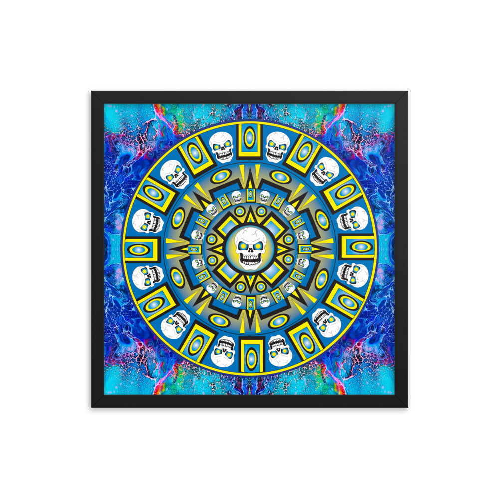 Skull Design Enhanced Matte Paper Framed Poster - SW-007