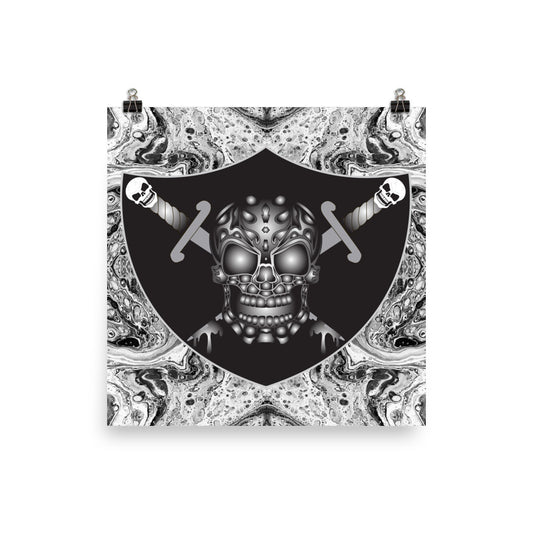Skull Design Enhanced Matte Paper Poster - SW-010