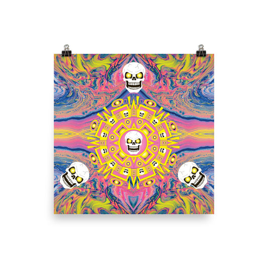 Skull Design Enhanced Matte Paper Poster - SW-015