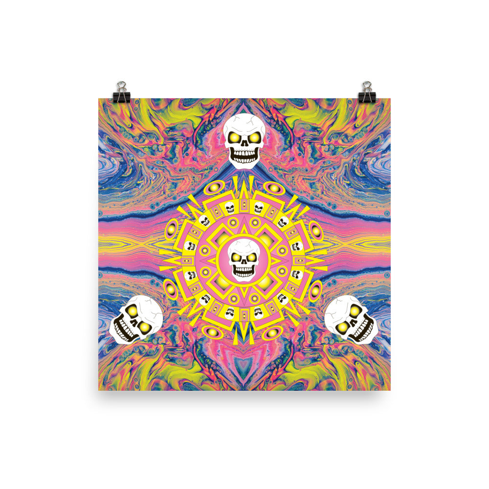 Skull Design Enhanced Matte Paper Poster - SW-015
