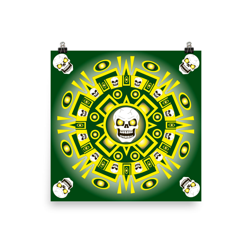 Skull Design Enhanced Matte Paper Poster - SW-001