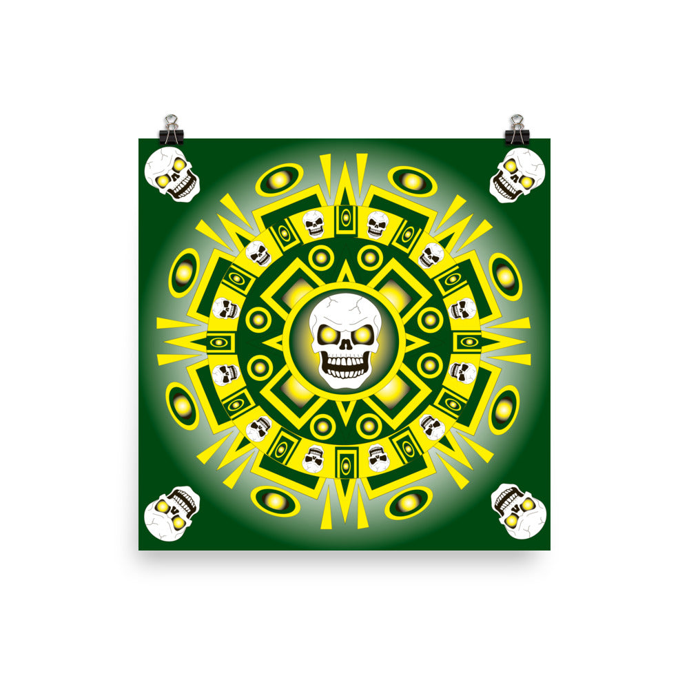 Skull Design Enhanced Matte Paper Poster - SW-001