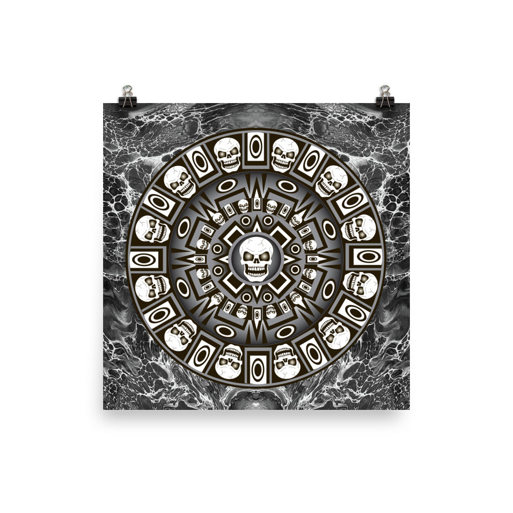 Skull Design Enhanced Matte Paper Poster - SW-005