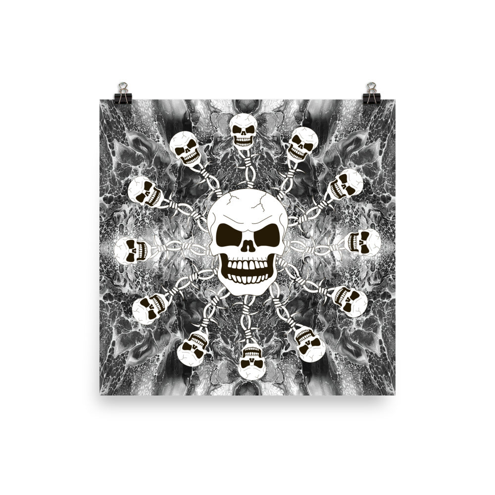 Skull Design Enhanced Matte Paper Poster - SW-008