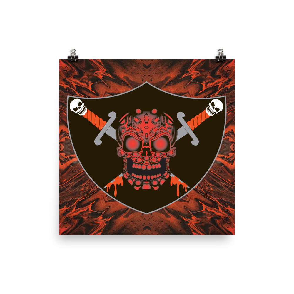 Skull Design Enhanced Matte Paper Poster - SW-009