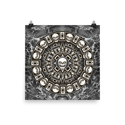 Skull Design Enhanced Matte Paper Poster - SW-005
