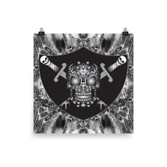 Skull Design Enhanced Matte Paper Poster - SW-006