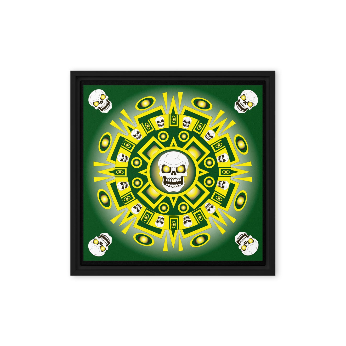 Skull Design 16" x 16" Framed Canvas - SW-001