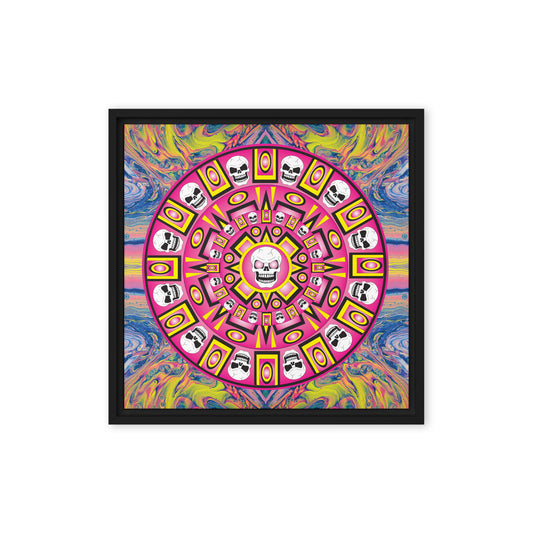 Skull Design 16" x 16" Framed Canvas - SW-003