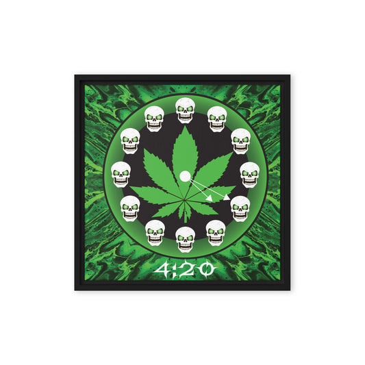 Skull Design 16" x 16" Framed Canvas - SW-013