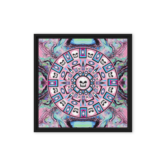 Skull Design 16" x 16" Framed Canvas - SW-012