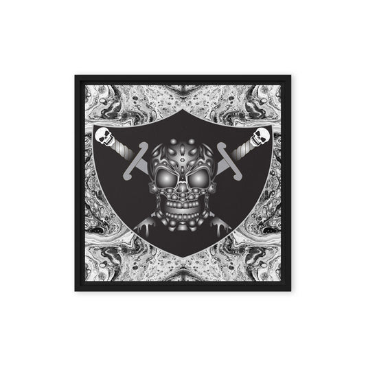 Skull Design 16" x 16" Framed Canvas - SW-010