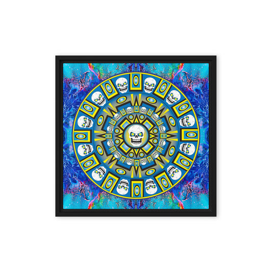 Skull Design 16" x 16" Framed Canvas - SW-007