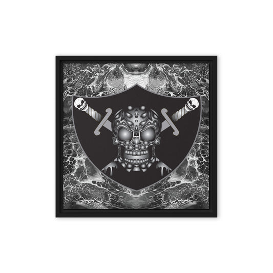 Skull Design 16" x 16" Framed Canvas - SW-002