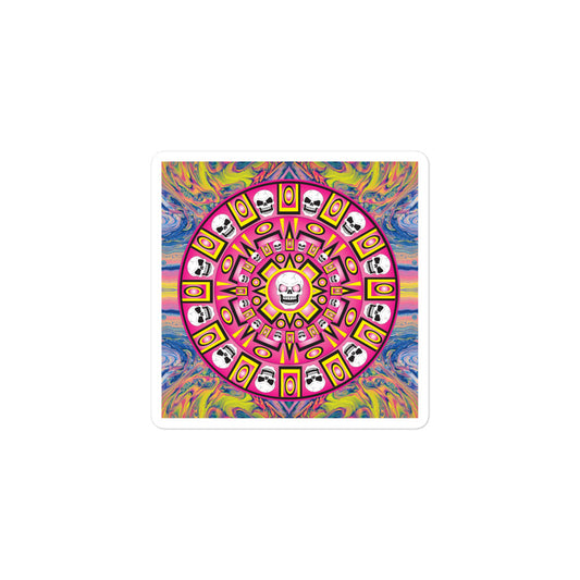 Skull Design Sticker - SW-003