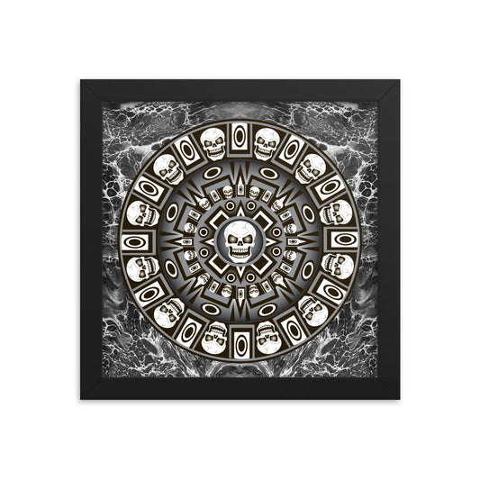 Skull Design Framed Premium Luster Photo Paper Poster - SW-005