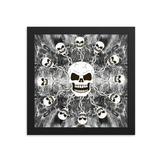 Skull Design Framed Premium Luster Photo Paper Poster - SW-008