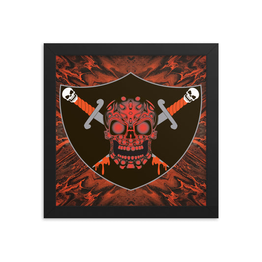 Skull Design Framed Premium Luster Photo Paper Poster - SW-009