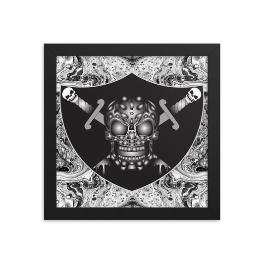 Skull Design Framed Premium Luster Photo Paper Poster - SW-010