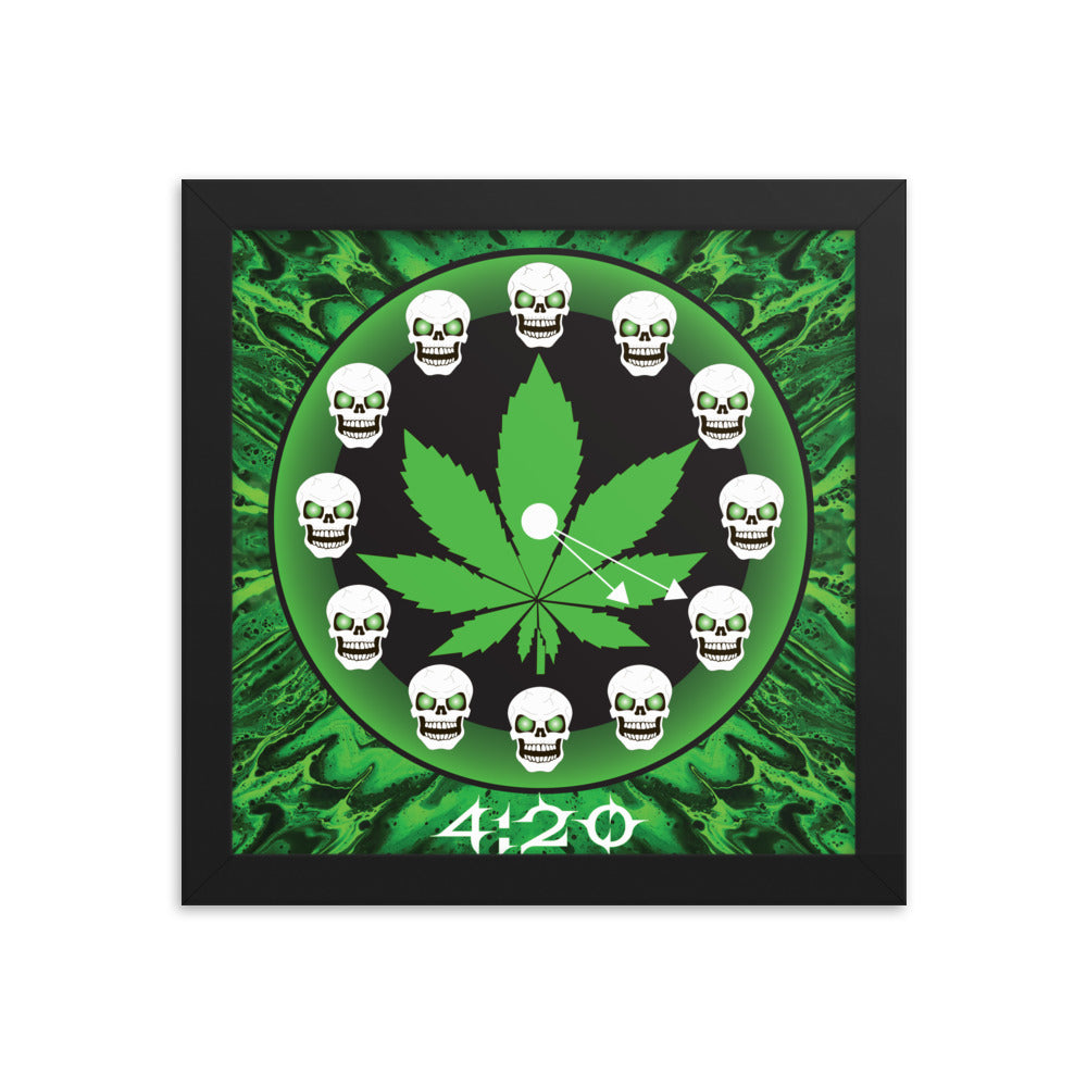 Skull Design Framed Premium Luster Photo Paper Poster - SW-013