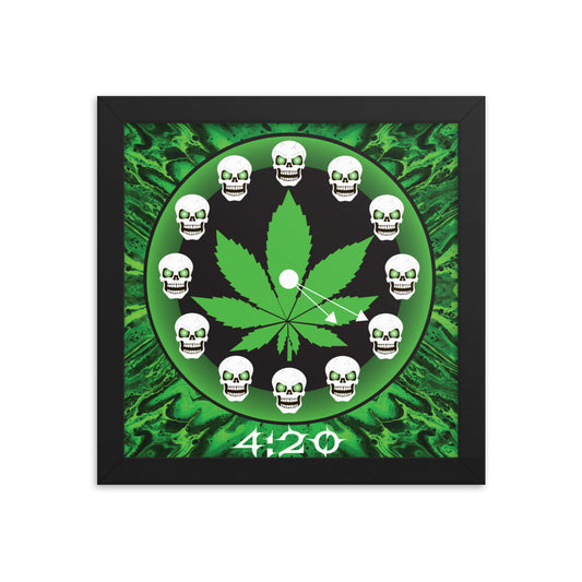 Skull Design Framed Premium Luster Photo Paper Poster - SW-013