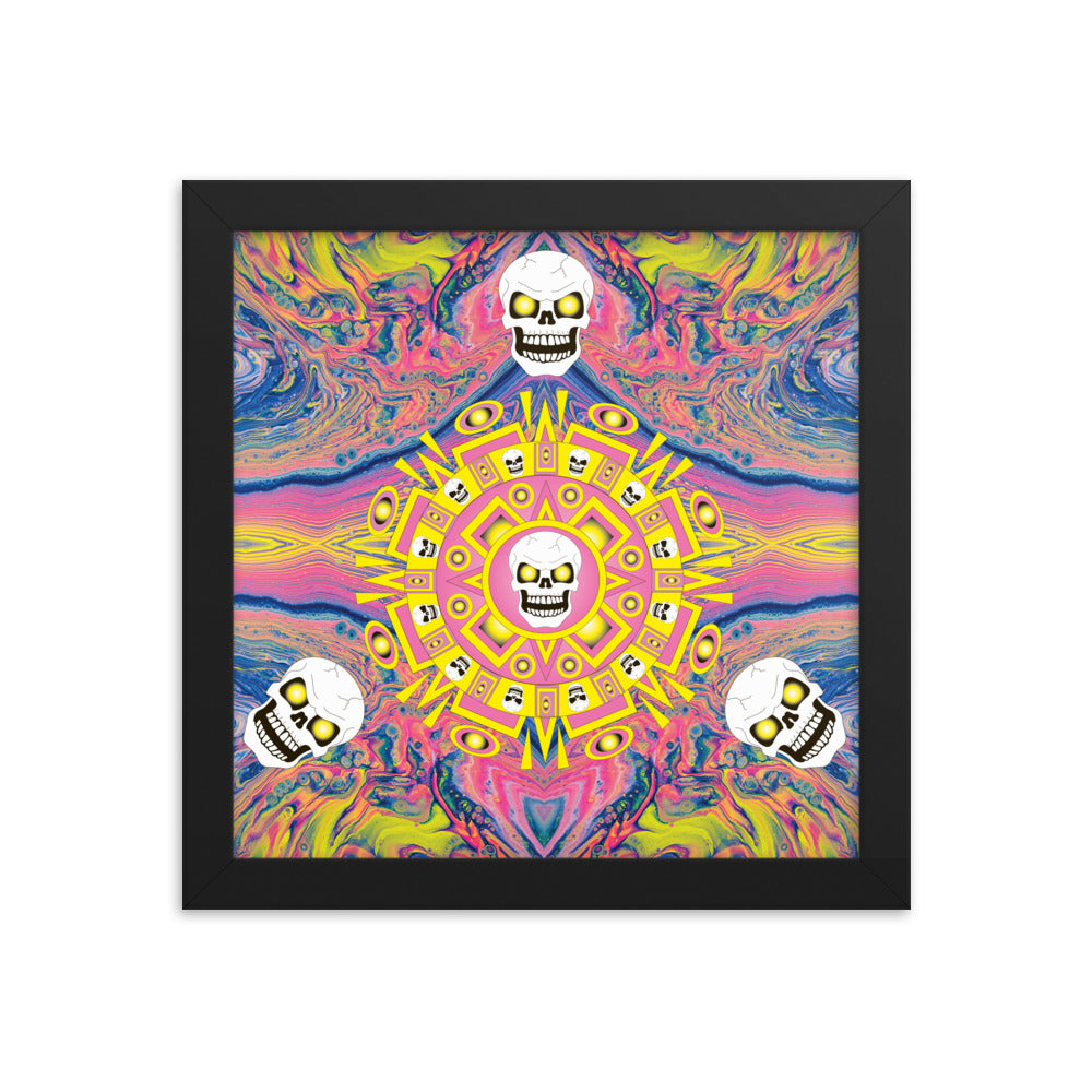 Skull Design Framed Premium Luster Photo Paper Poster - SW-015