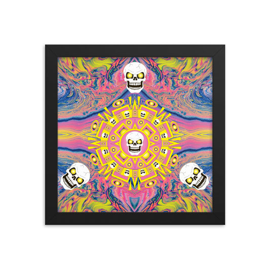 Skull Design Framed Premium Luster Photo Paper Poster - SW-015