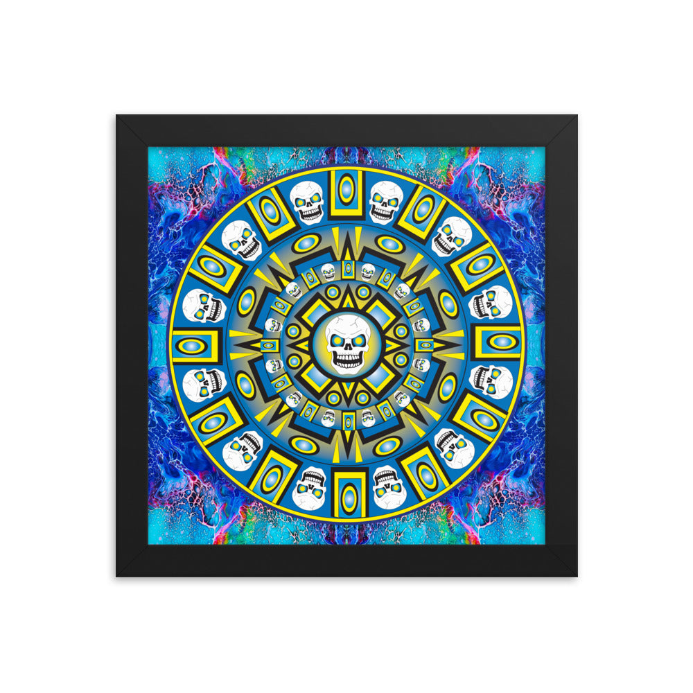 Skull Design Framed Premium Luster Photo Paper Poster - SW-007