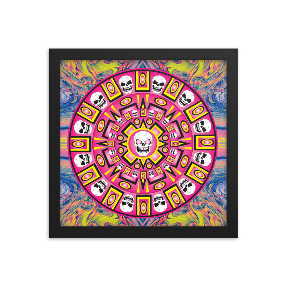 Skull Design Framed Premium Luster Photo Paper Poster - SW-003