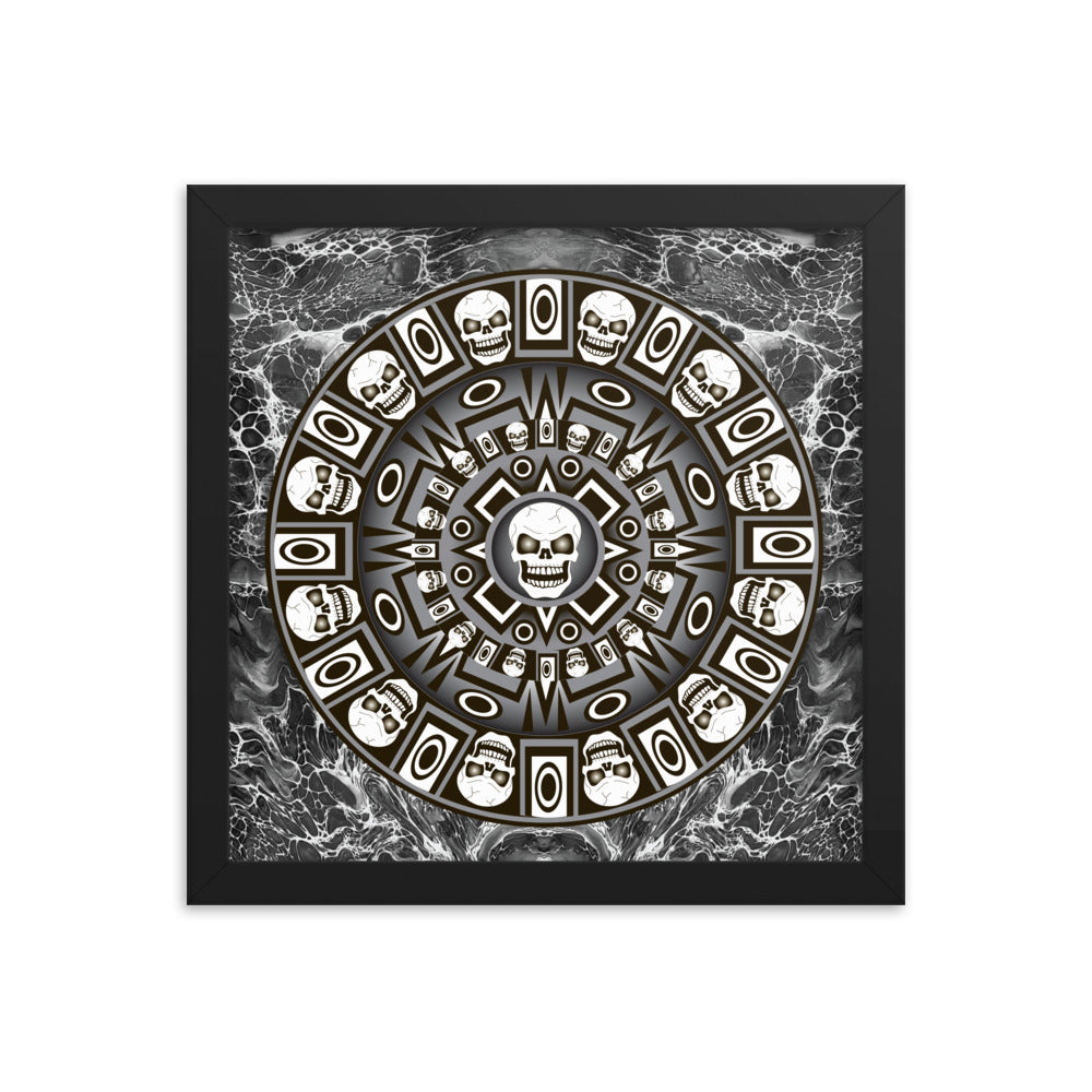 Skull Design Framed Premium Luster Photo Paper Poster - SW-005