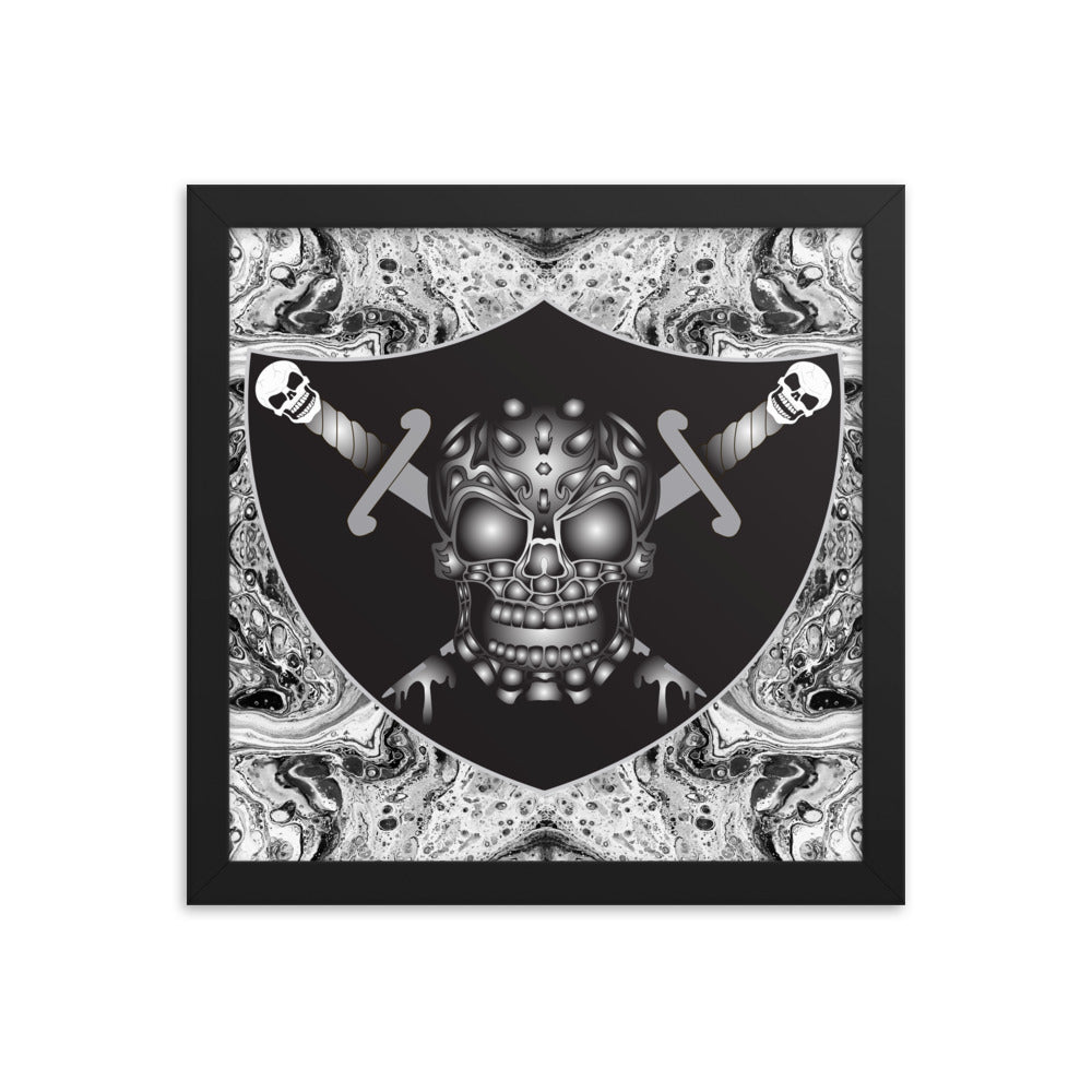 Skull Design Framed Premium Luster Photo Paper Poster - SW-010