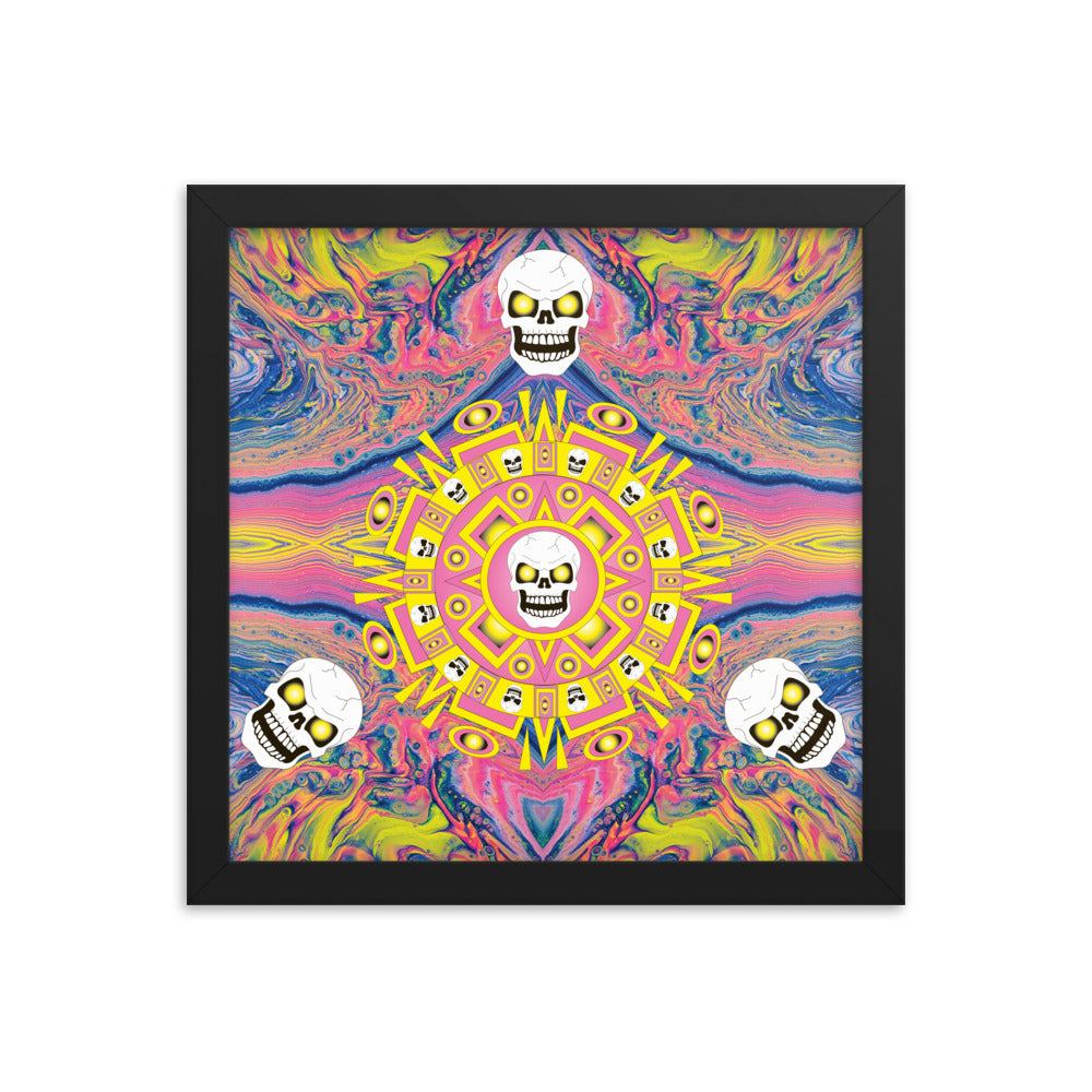 Skull Design Framed Premium Luster Photo Paper Poster - SW-015