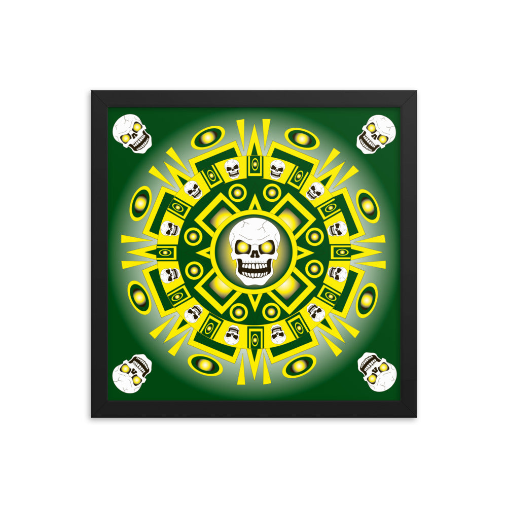 Skull Design Framed Premium Luster Photo Paper Poster - SW-001