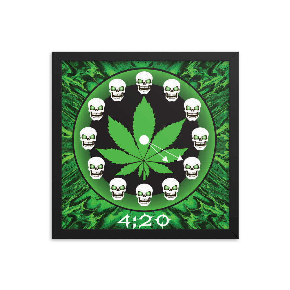 Skull Design Framed Premium Luster Photo Paper Poster - SW-013