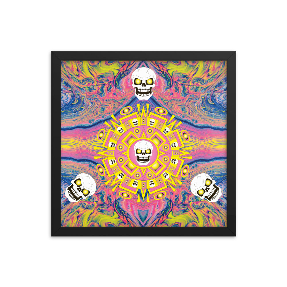 Skull Design Framed Premium Luster Photo Paper Poster - SW-015